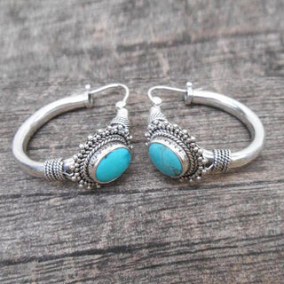 Elettra™ - Boucles d'oreilles vintage en turquoise