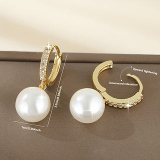Les Boucles d'Oreilles en Goutte de Perle Moderne