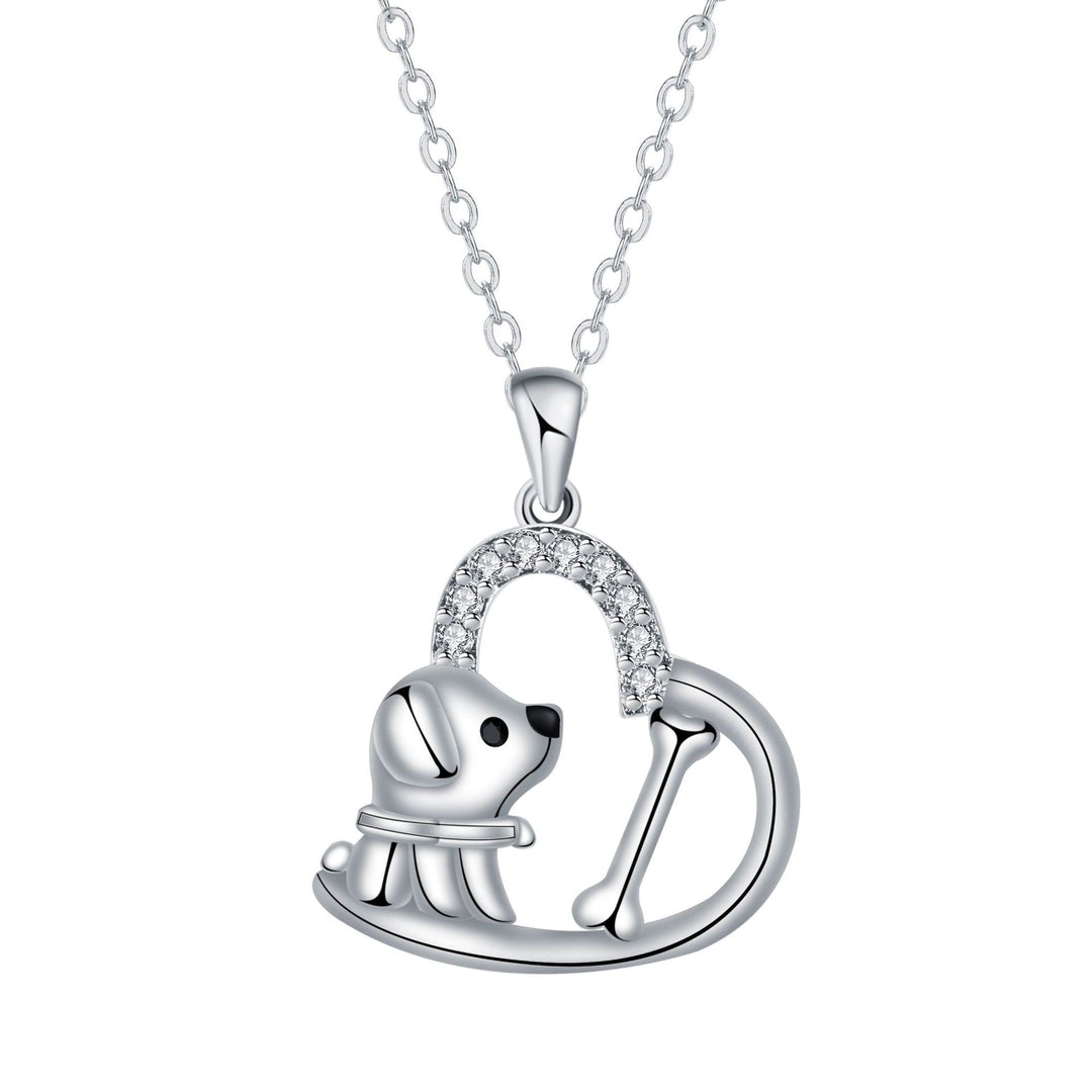 Collier pour Chien avec Pendentif en Forme de Cœur