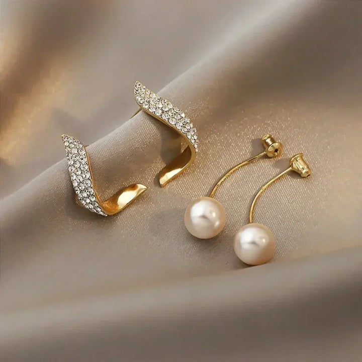 Boucles d'oreilles en Perle à Plume de Cristal