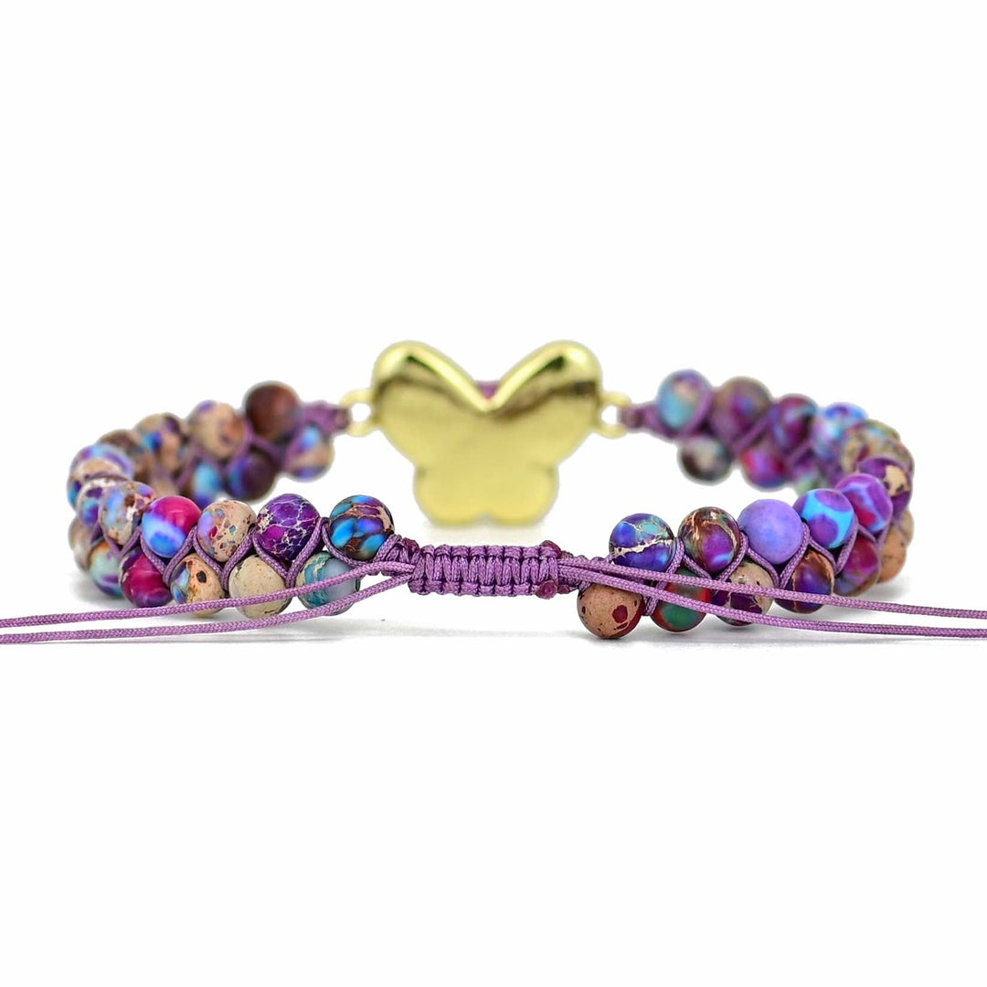 Bracelet Papillon en Opale Violette Druzy
