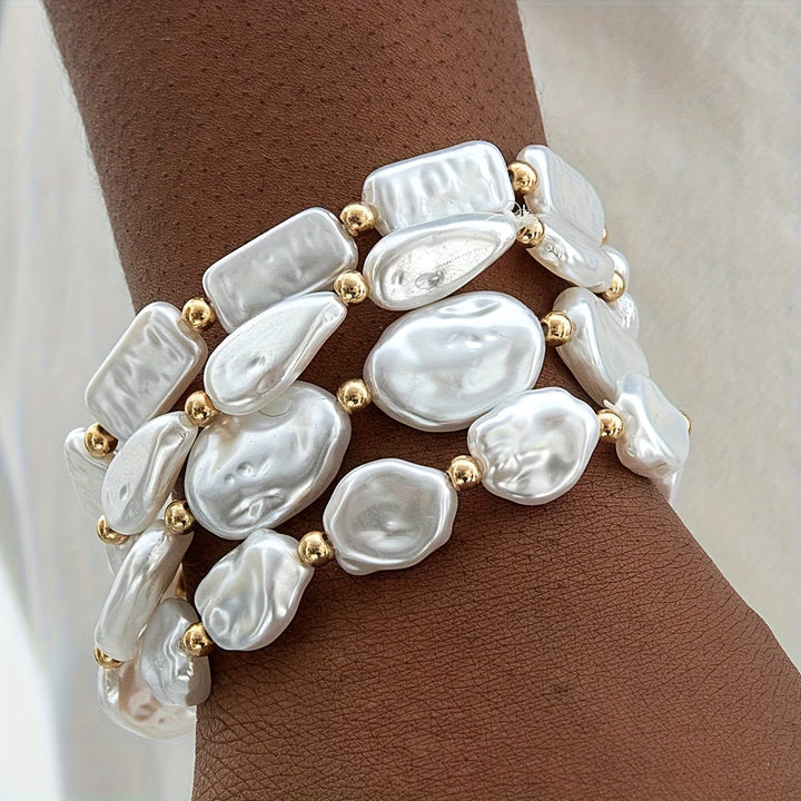 Ensemble de 4 Bracelets avec Perles