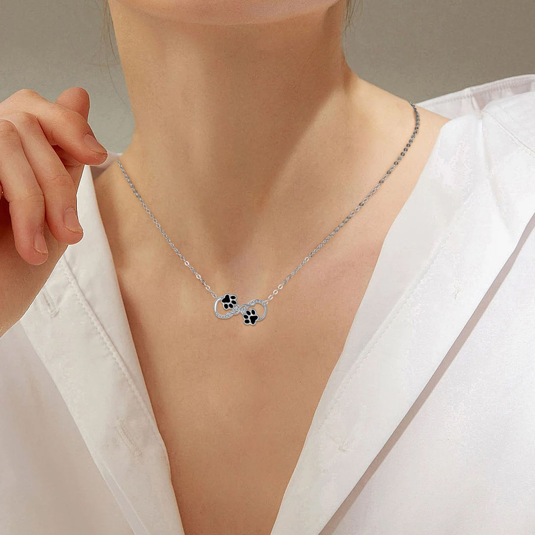 Collier Pendentif Symbole Infini avec Zirconia