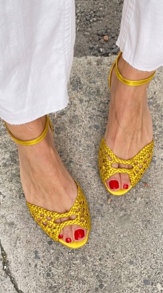 Isadora™ | Sandales Tressées Dorées