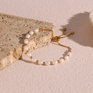 Bracelet Élégant en Perles et Or