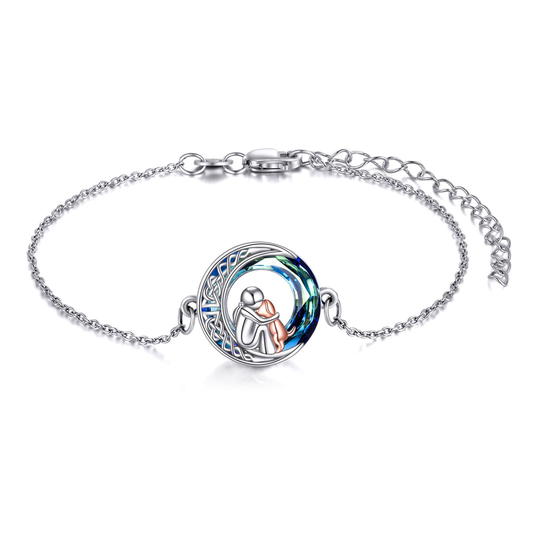 Bracelet à Charms pour Chien en Argent Sterling Ajustable