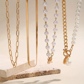 Ensemble de Colliers Superposés avec Perles Modernes