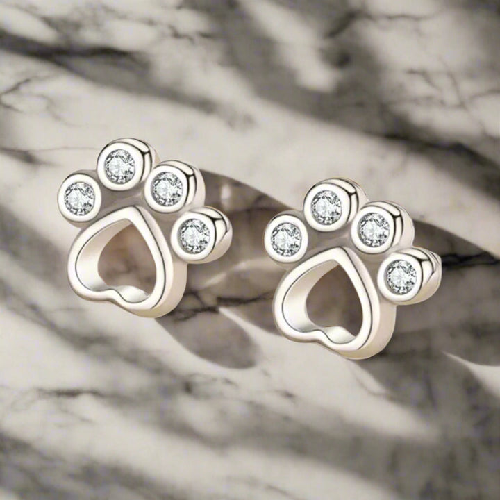 Boucles d'Oreilles Pattes en Argent Sterling – Avec Zirconia Étincelantes