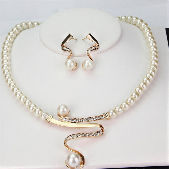 Ensemble de Bijoux Élégant avec Perles