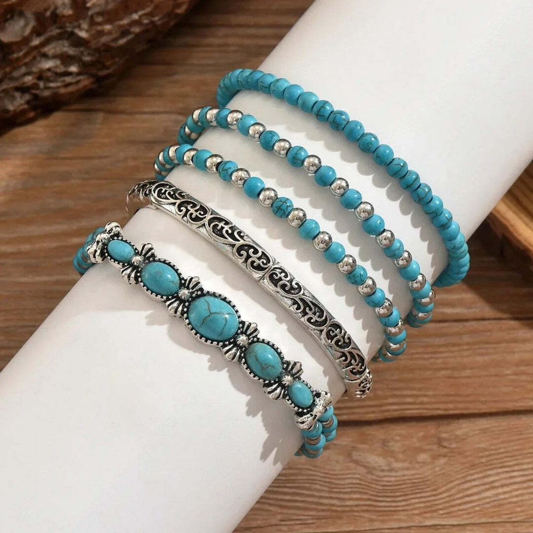 Mirella™ - Collection de Bracelets Boho avec Perles Turquoises