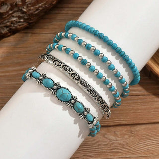 Mirella™ - Collection de Bracelets Boho avec Perles Turquoises