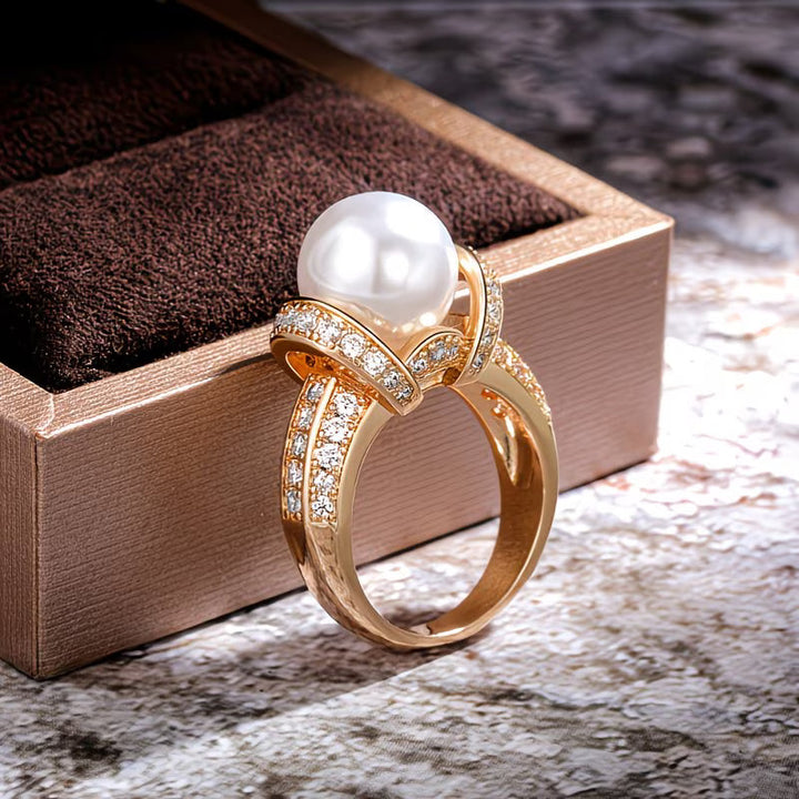 Bague avec Perle de la Couronne