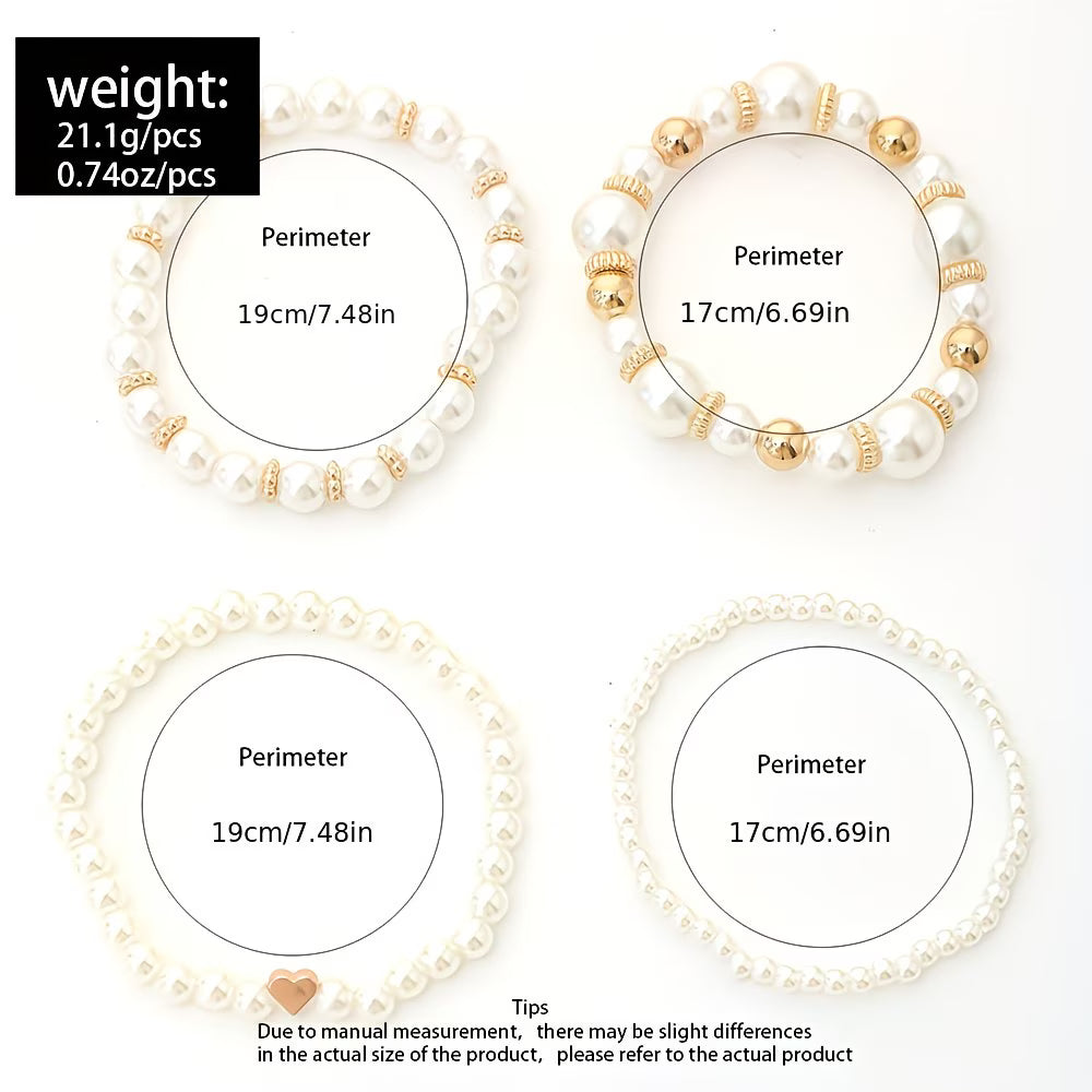 Set de Bracelets Empilables en Perles de 4