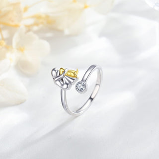 Bague en Argent Sterling 925 avec Zirconia – Ajustable & Fait Main