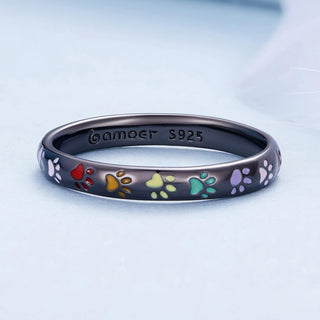 Bague en Argent Sterling avec Design de Patte