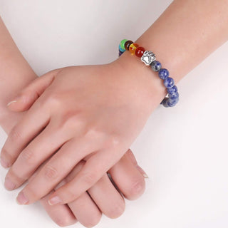Bracelet Mémorial Pont de l'Arc-en-Ciel – Cadeau de 7 Perles de Chakra pour la Perte d'un Animal