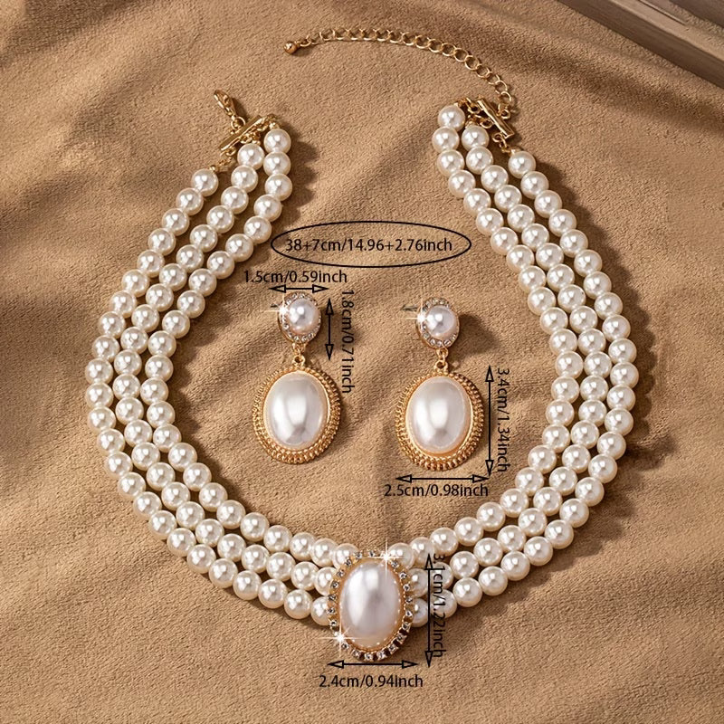 Ensemble de Bijoux avec Perles Classiques