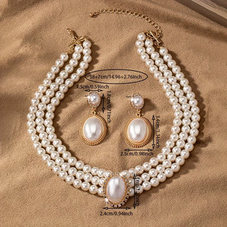 Ensemble de Bijoux avec Perles Classiques