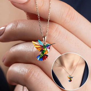 Collier Colibri Coloré