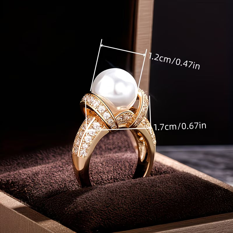 Bague avec Perle de la Couronne
