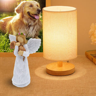 Coffret Cadeau Mémorial pour Chien avec Figurine d'Ange de l'Amitié & Bracelet Chakra du Pont Arc-en-Ciel