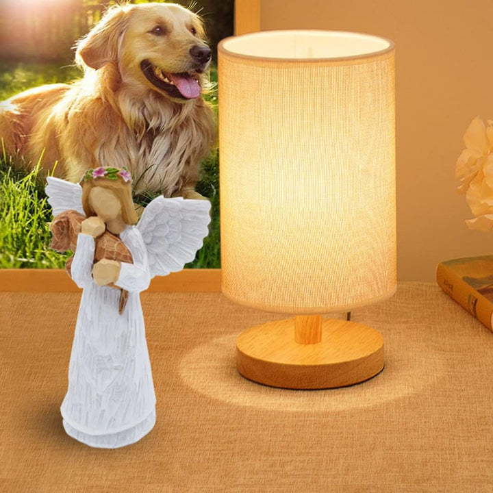 Coffret Cadeau Mémorial pour Chien avec Figurine d'Ange de l'Amitié & Bracelet Chakra du Pont Arc-en-Ciel