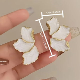 Boucles d'Oreilles en Pétale de Fleurs en Perles