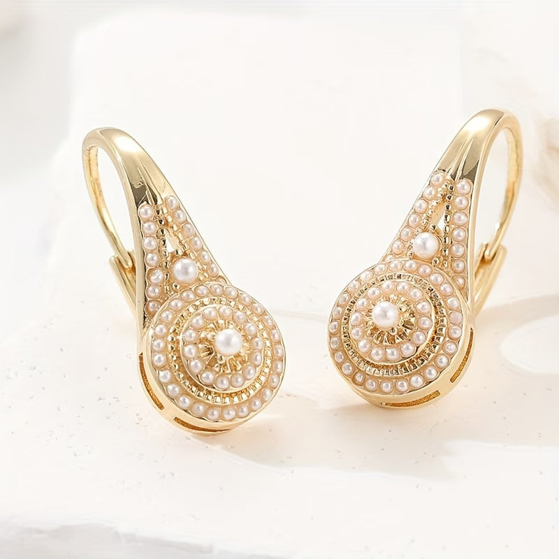 Boucles d'Oreilles Élégantes avec Perles