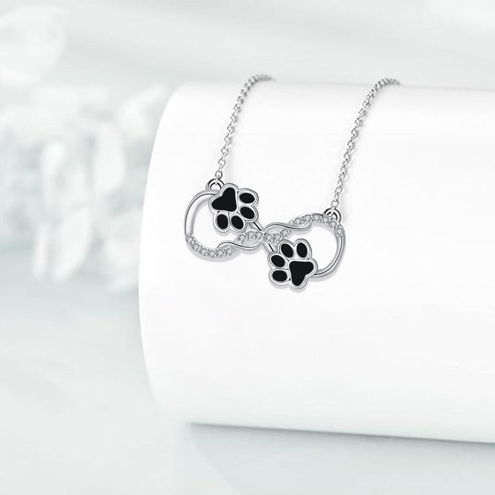 Collier Pendentif Symbole Infini avec Zirconia