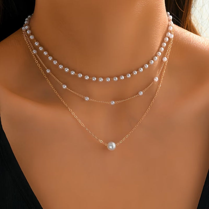 Le set de colliers Trinity Pearl Layer