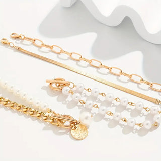 Ensemble de Bracelets en Perles Superposées de Luxe