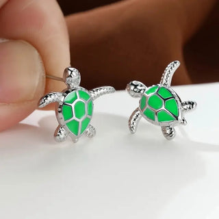 Boucles d'oreilles en forme de tortue de mer