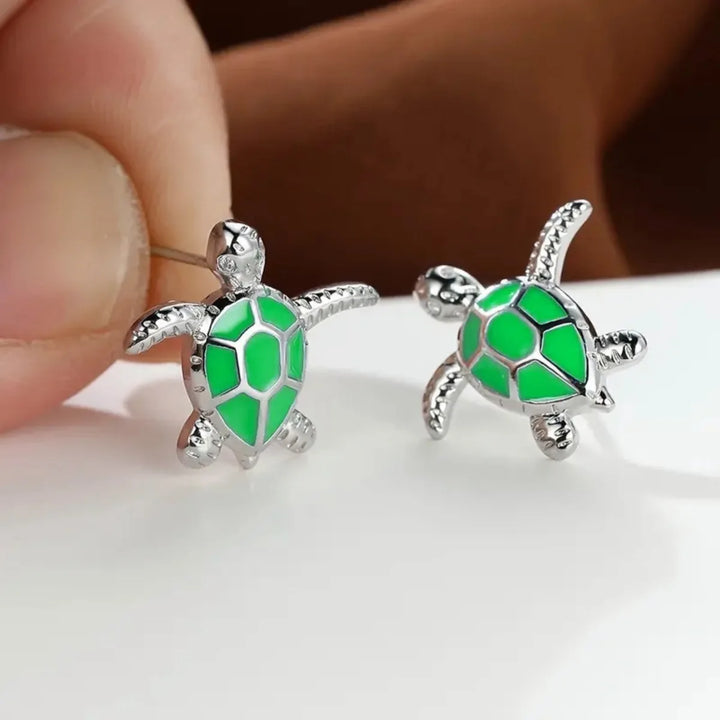 Boucles d'oreilles en forme de tortue de mer