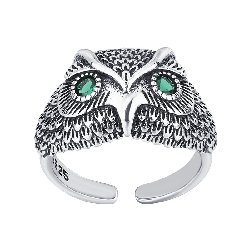 Bague Hibou en Argent Sterling