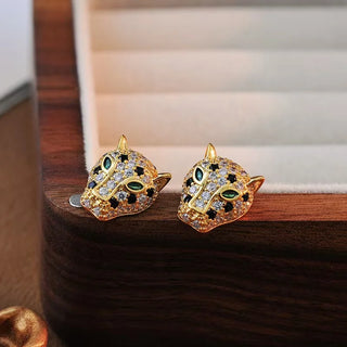 Boucles d'oreilles en cristal léopard coloré