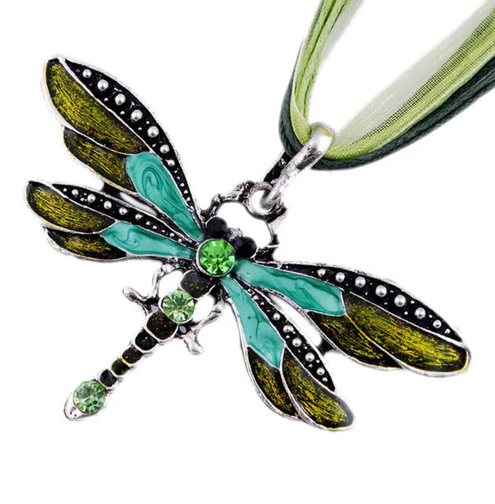 Pendentif en Forme de Libellule en Cristal