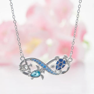 Collier Tortue Infini avec Cristaux Étincelants
