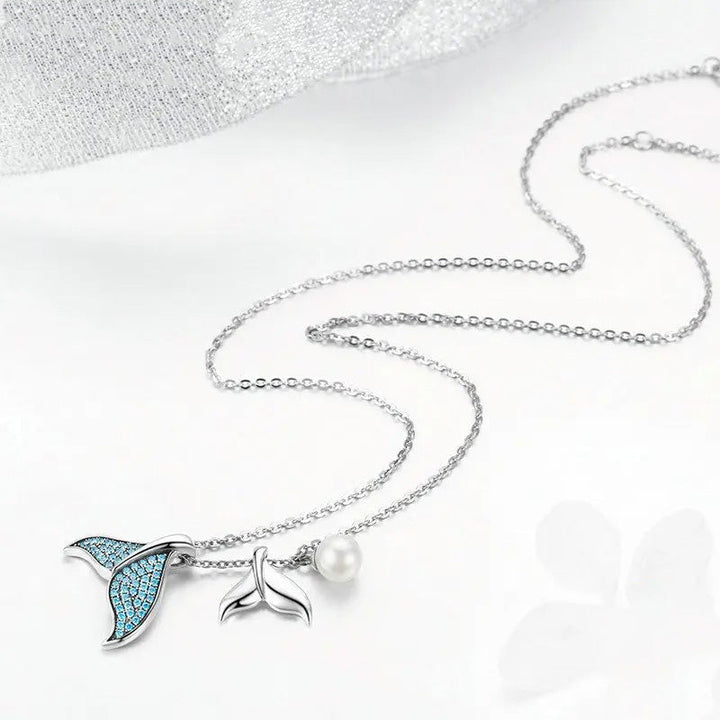 Collier Océan avec Queue de Baleine en Perles