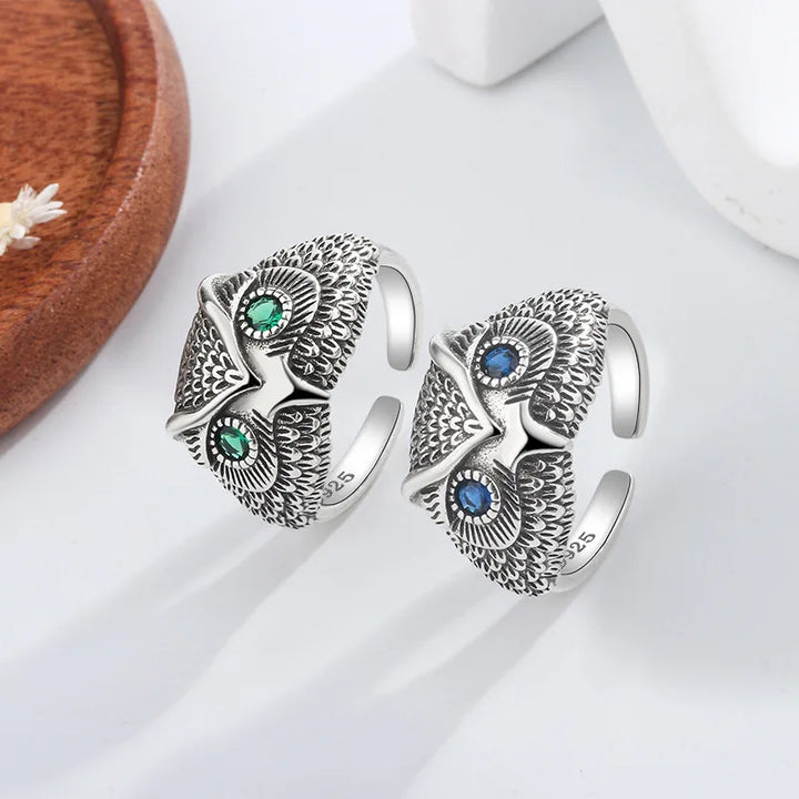 Bague Hibou en Argent Sterling