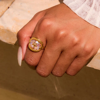 Bague Déclaration Coquillage Étoile de Mer