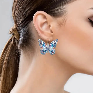 Boucles d'oreilles Déclaration Papillon Étincelant
