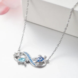 Collier Tortue Infini avec Cristaux Étincelants