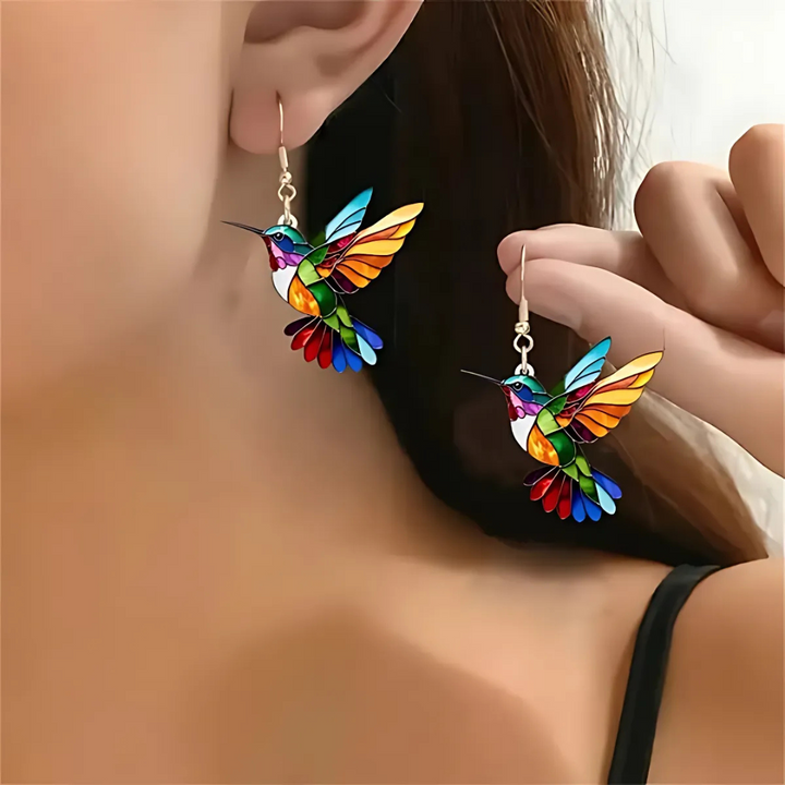 Collier de Colibri Magnifique avec Boucles d'Oreilles Bonus – Offre Limité
