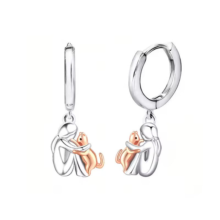 Collier Pendentif Chat avec Boucles d'Oreilles Bonus – Offre Limitée