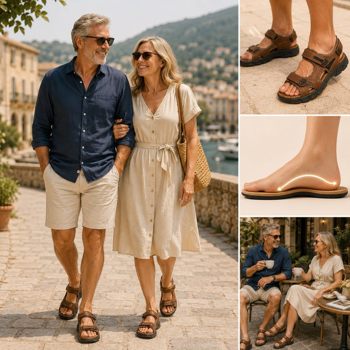 NomadFlex™ | Sandales Confortables en Cuir
