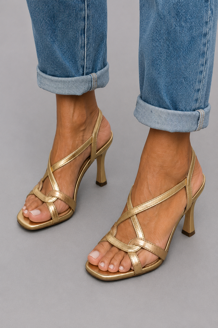 Soleil™ | Sandales Dorées, Charme Estival