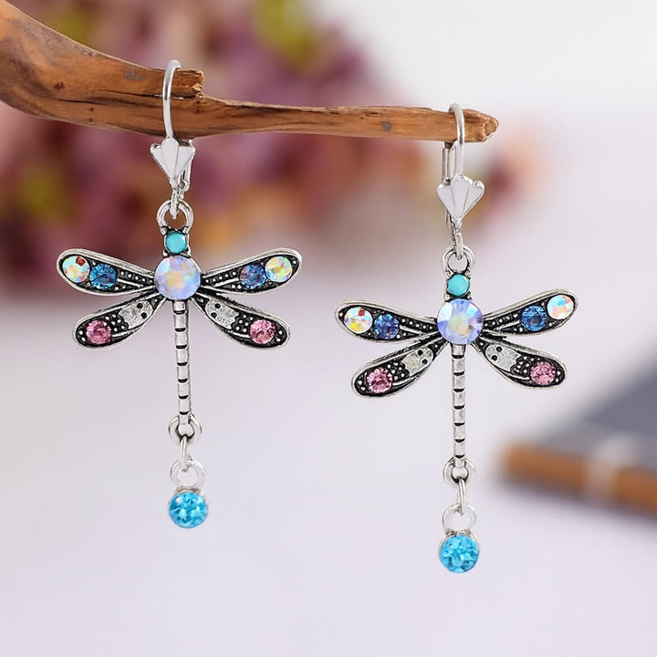 Boucles d'oreilles libellule sculptées élégantes