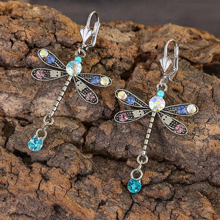 Boucles d'oreilles libellule sculptées élégantes