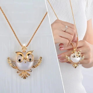 Pendentif Collier Sage Hibou Opale