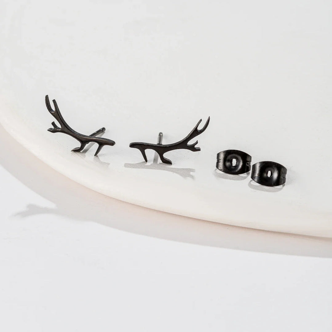 Boucles d'oreilles en bois de cerf